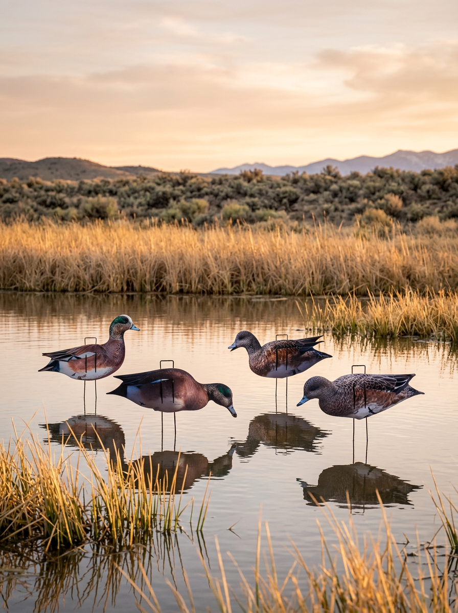 Immortal wigeon silhouette decoys